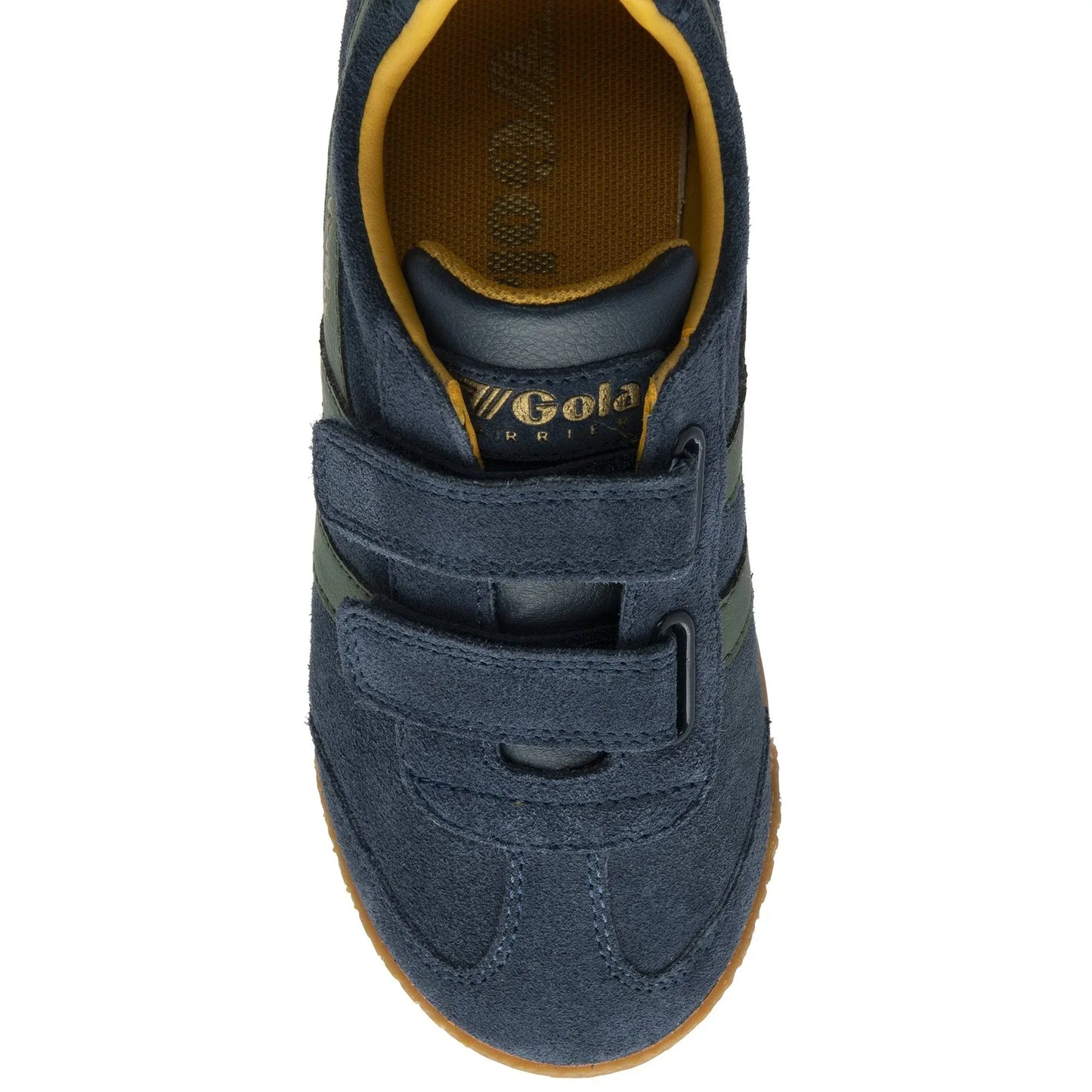 Gola Harrier Navy Sage Sun Suede Kids Trainers - Emmanuelle Marshall Children's Shoes