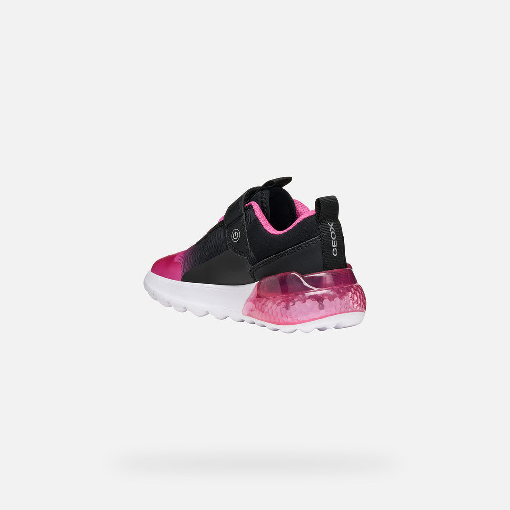 Geox J Activart Illuminus Black Fuchsia Geox