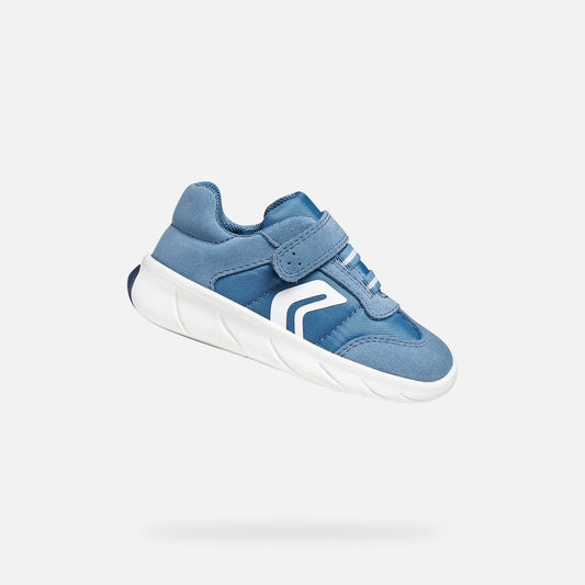Geox Foot Run Baby Dark Sky  White Barefoot Shoes