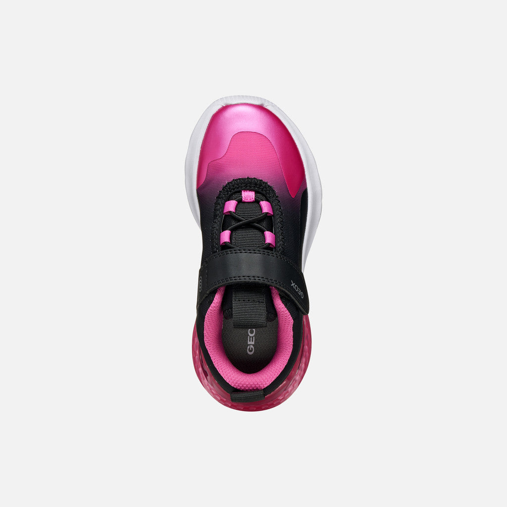 Geox J Activart Illuminus Black Fuchsia Geox
