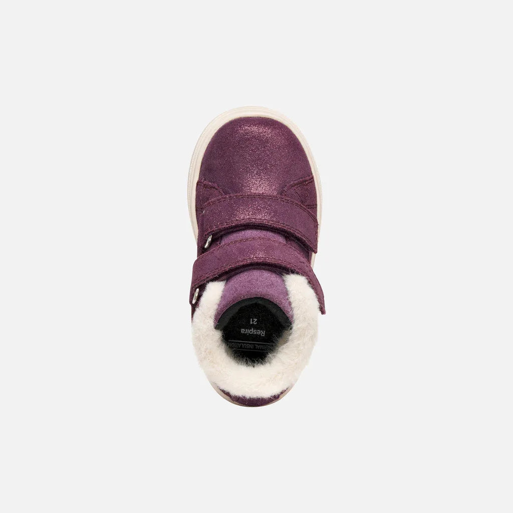 Geox B Nashik Violet Fur lined Waterproof Boots - Emmanuelle Marshall Children's Shoes
