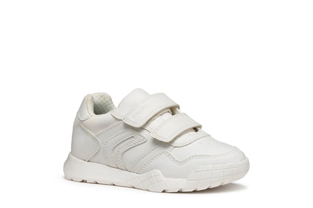 Geox J Ranne White Velcro Boys/Girls Trainers 
