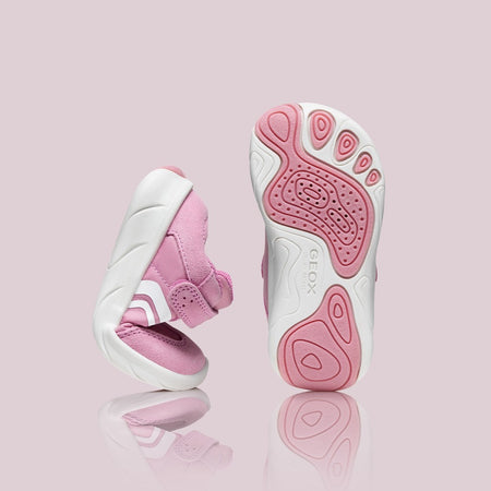 Geox Foot Run Baby Dark Pink White Barefoot Shoes