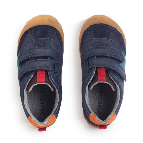 START-RITE Tickle Star Navy Multi Leather Toddler Kids Shoes Startrite