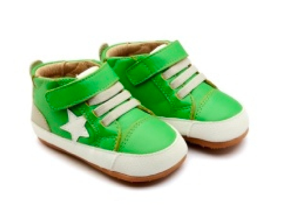 Oldsoles Platinum Bub Apple Green Snow Gris Baby/Prewalker Shoes