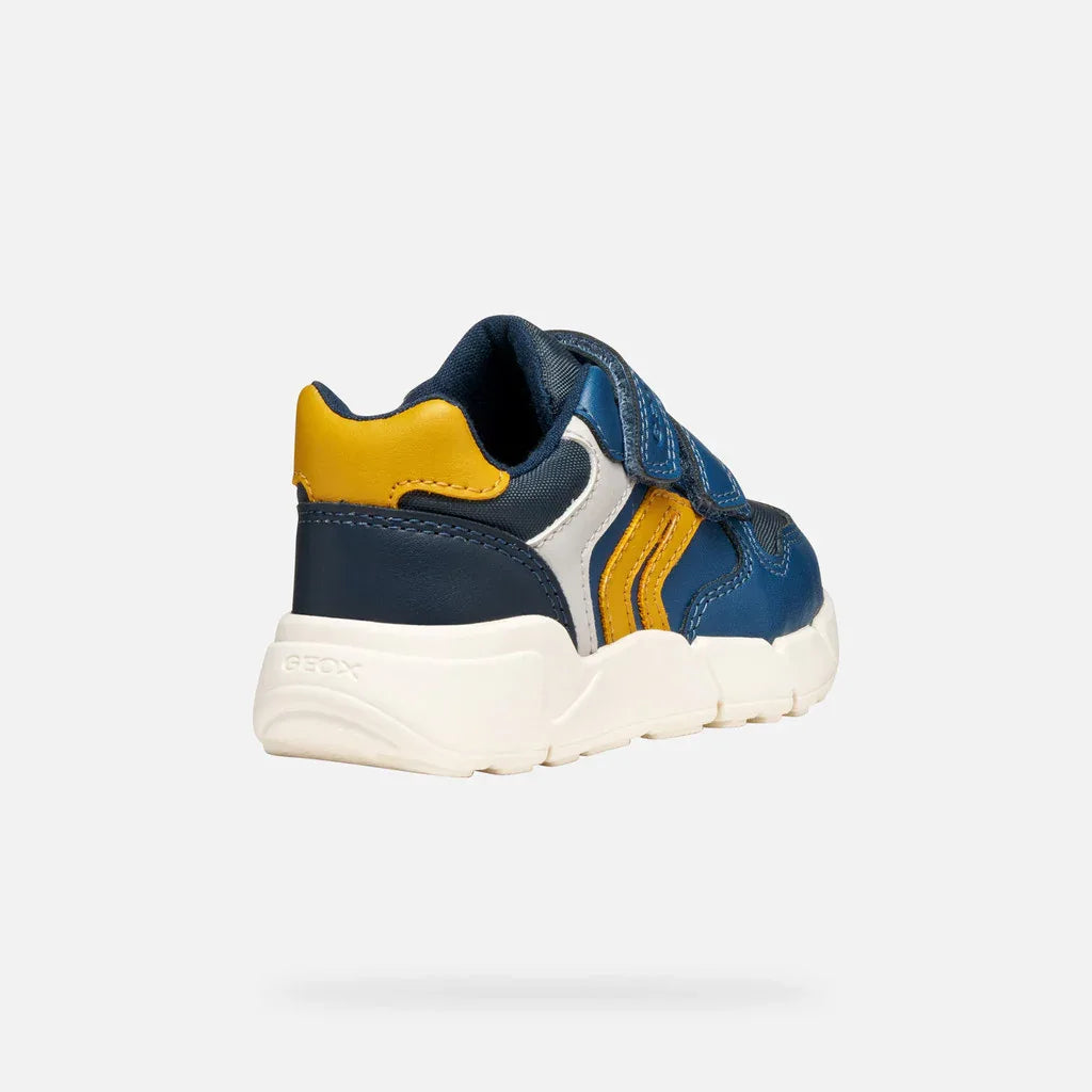 Geox B Flexyper Mini Avio Ochre Trainers - Emmanuelle Marshall Children's Shoes