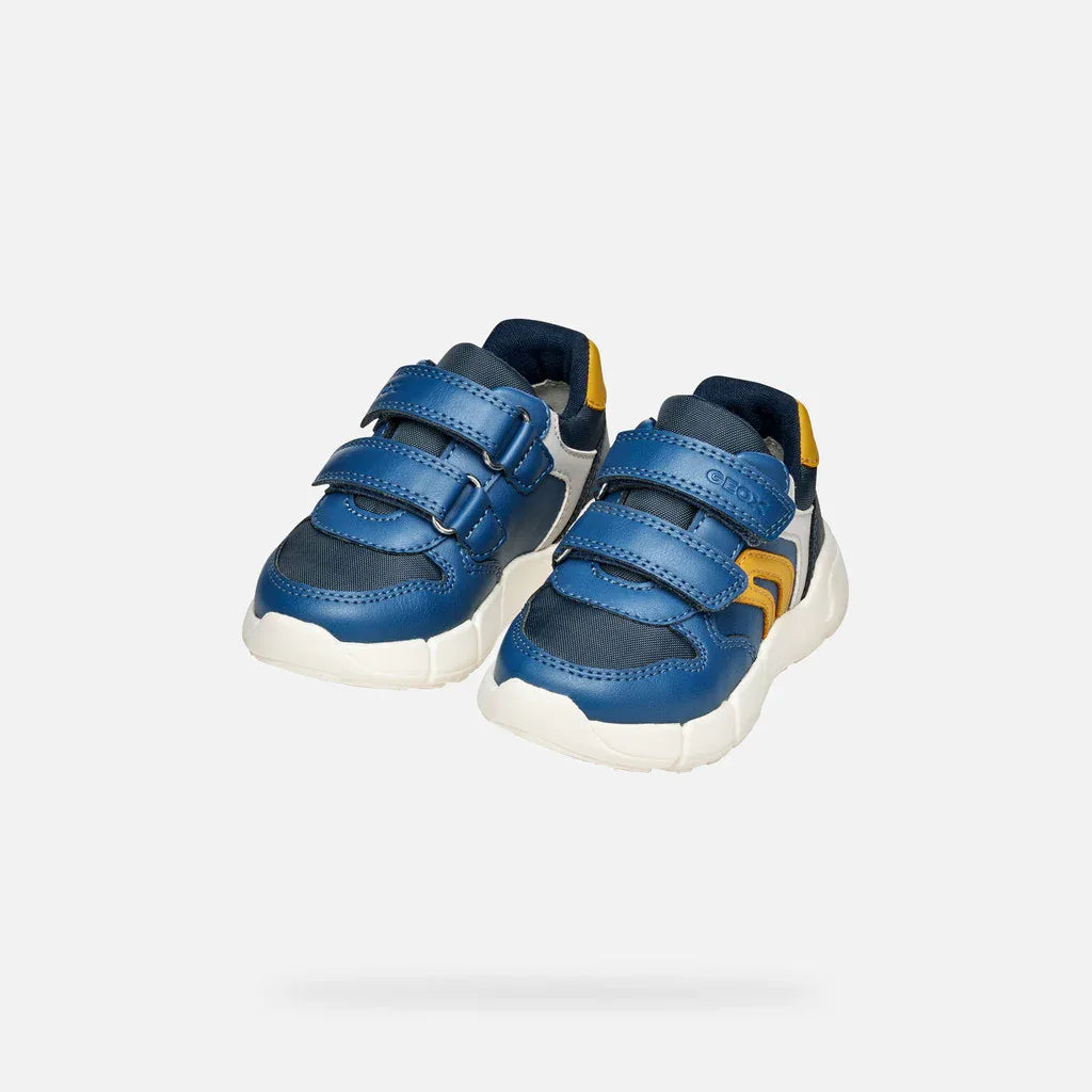 Geox B Flexyper Mini Avio Ochre Trainers - Emmanuelle Marshall Children's Shoes