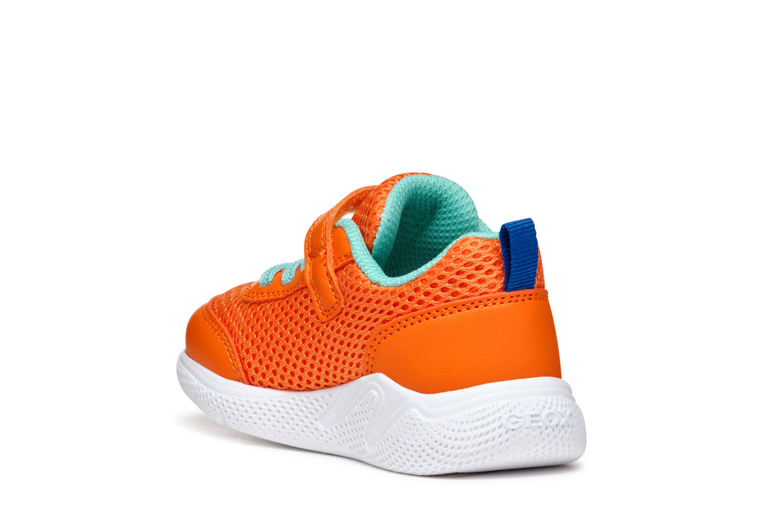 Geox B Sprintye Orange Royal Velcro kids Trainers