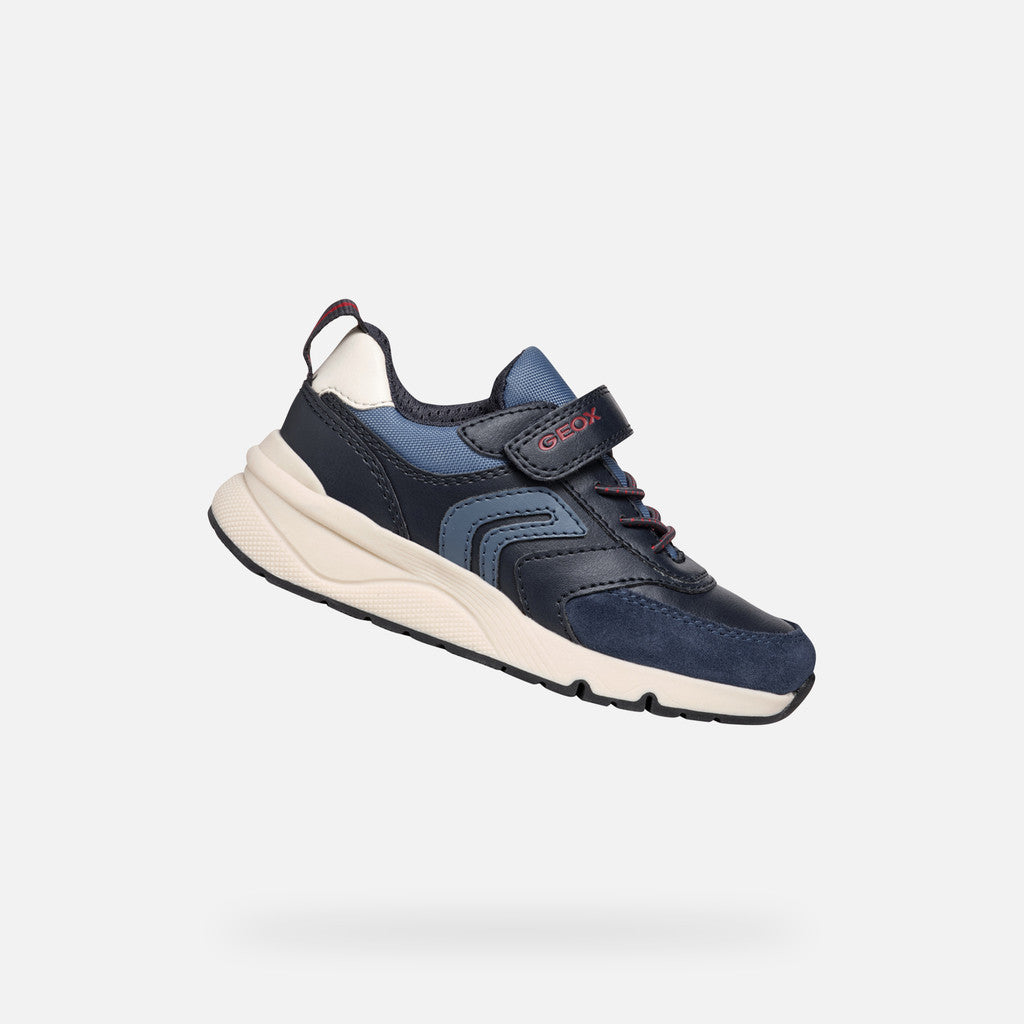 J Rooner Navy Dark Red Trainers Emmanuelle Marshall Children's Shoes