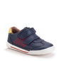 START-RITE Roundabout Navy Yellow Leather Blue Kids Shoes