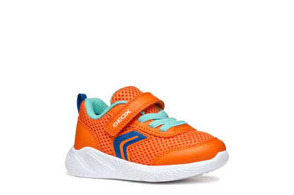 Geox B Sprintye Orange Royal Velcro kids Trainers