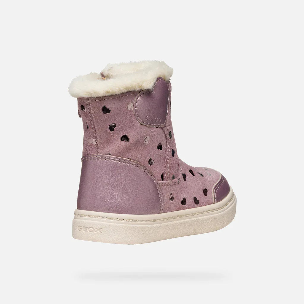 Geox B Nashik Rose Smoke High Boots - Emmanuelle Marshall Children's Shoes