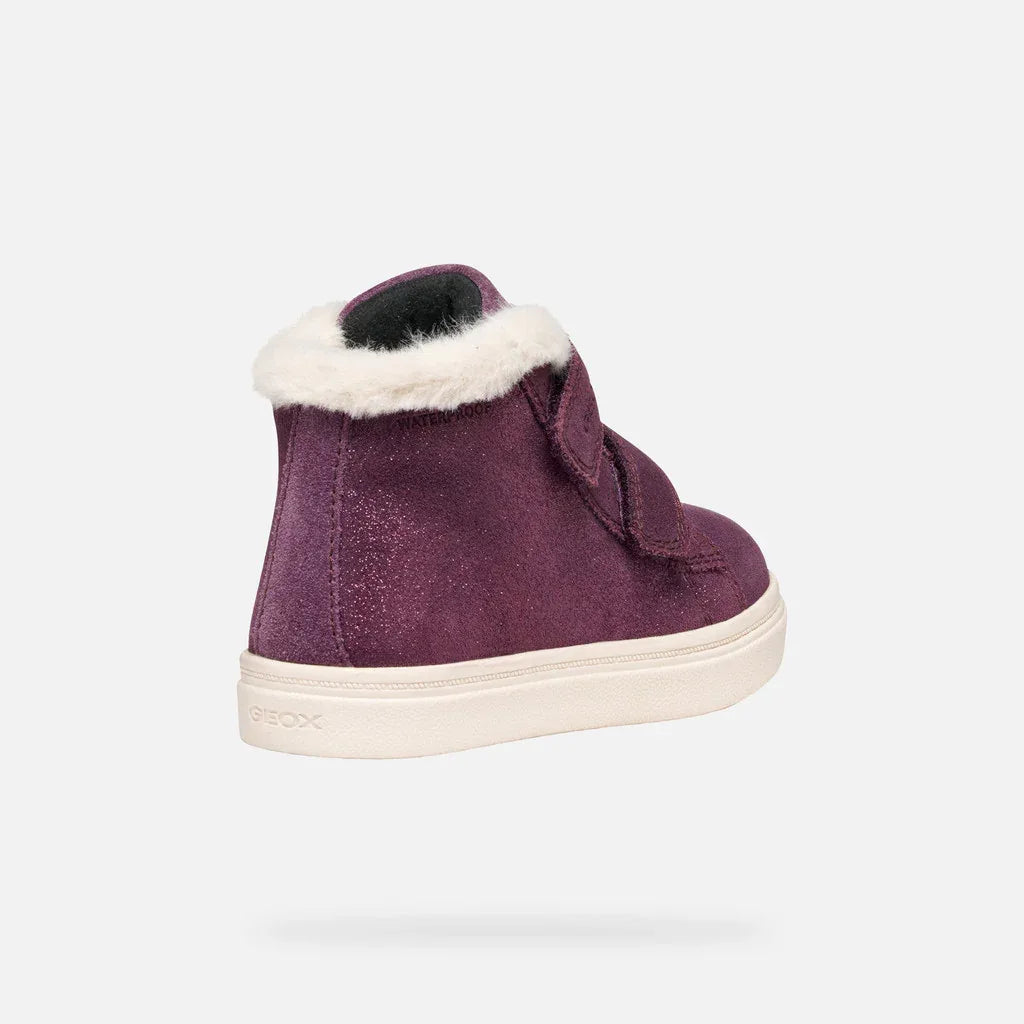 Geox B Nashik Violet Fur lined Waterproof Boots - Emmanuelle Marshall Children's Shoes