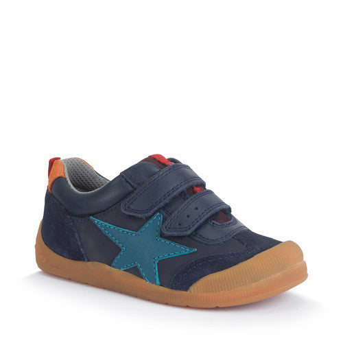 START-RITE Tickle Star Navy Multi Leather Toddler Kids Shoes Startrite