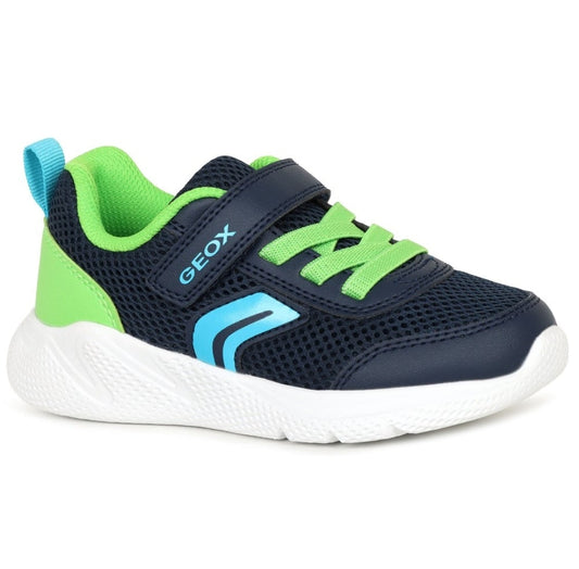Geox J Sprintye Navy Lime Junior Trainers Emmanuelle Marshall Children's Shoes