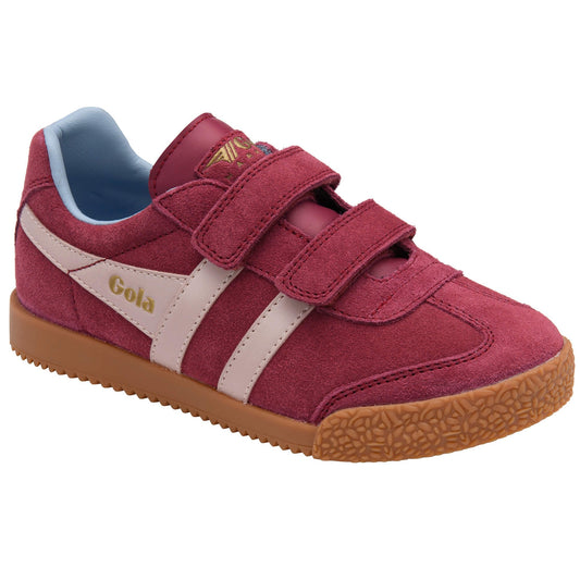 Gola Harrier Cerise Chalk Pink Suede Kids Trainers