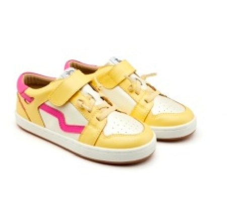 Oldsoles Field Runner  Lemon Narcardo Blanco Junior Barefoot Shoes