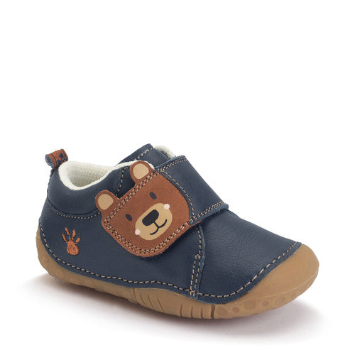 START-RITE Zap Bear Hug Navy  Leather Suede Baby Prewalker Shoes