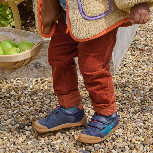 START-RITE Tickle Star Navy Multi Leather Toddler Kids Shoes Startrite