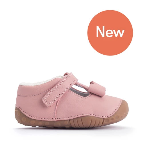 START-RITE Wiggle Dusky Pink Leather Baby Prewalker Shoes