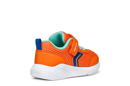 Geox B Sprintye Orange Royal Velcro kids Trainers