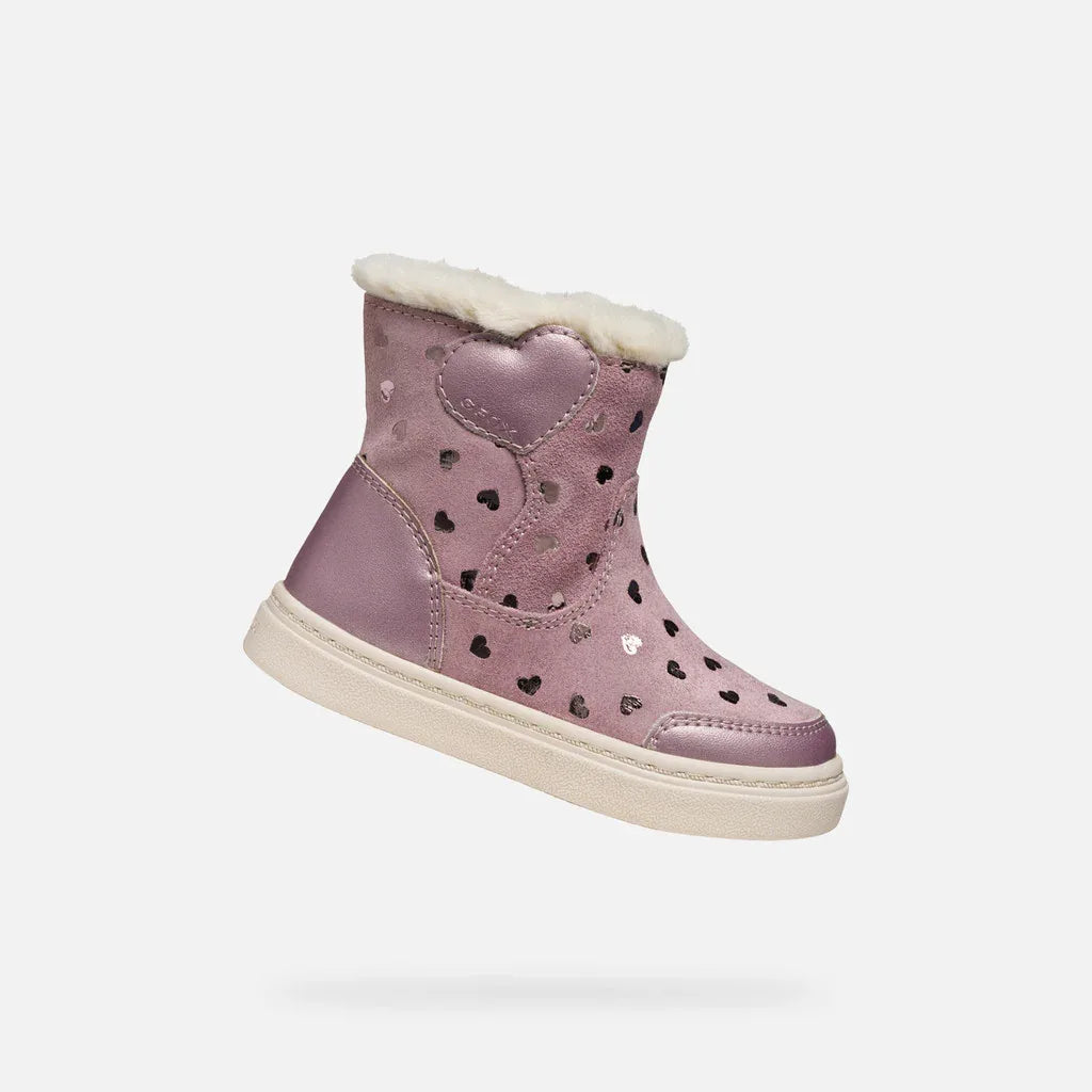 Geox B Nashik Rose Smoke High Boots - Emmanuelle Marshall Children's Shoes