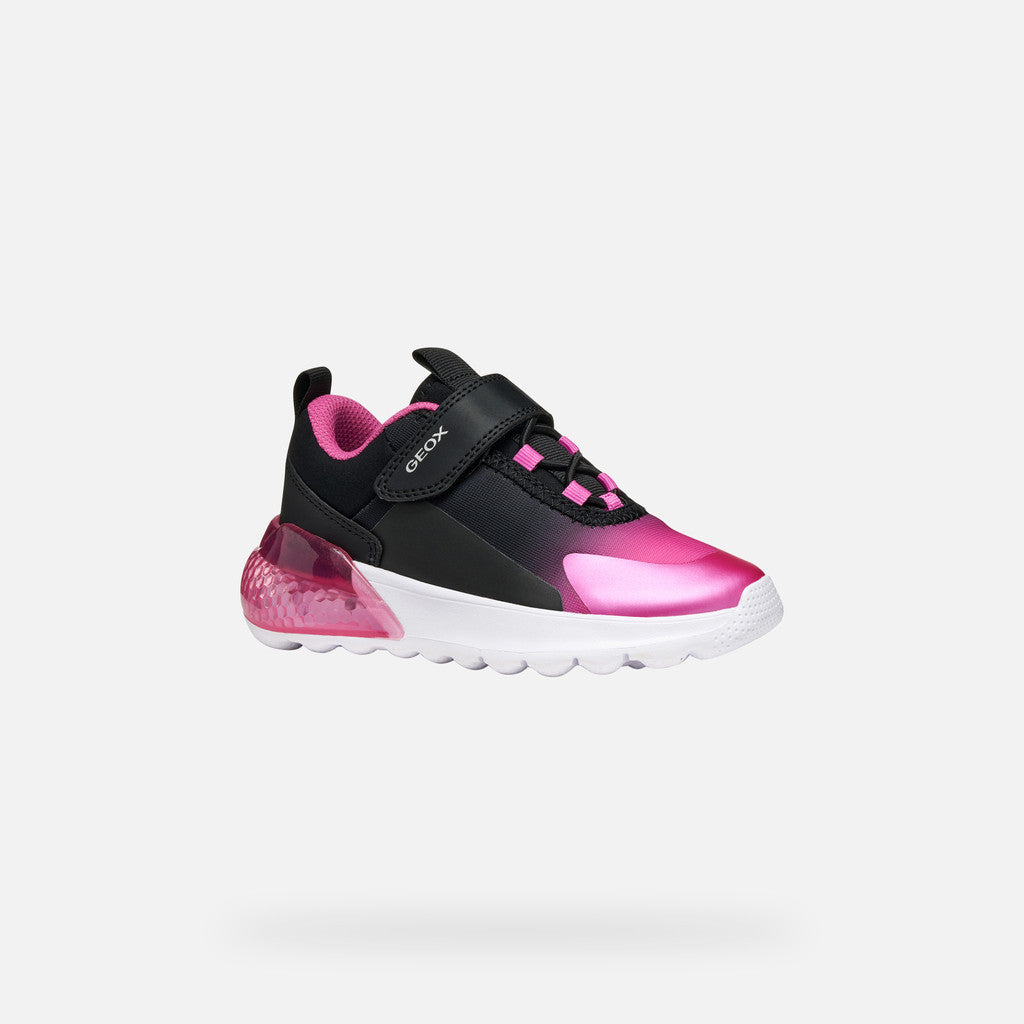 Geox J Activart Illuminus Black Fuchsia Geox