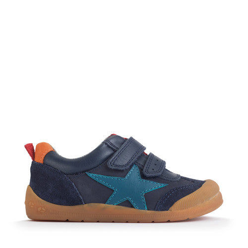START-RITE Tickle Star Navy Multi Leather Toddler Kids Shoes Startrite