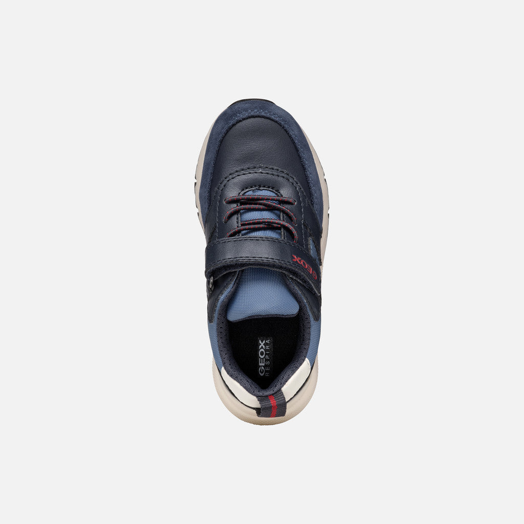 J Rooner Navy Dark Red Trainers Emmanuelle Marshall Children's Shoes