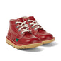 KICKERS Junior Unisex Kick Hi Zip Leather Red Boots