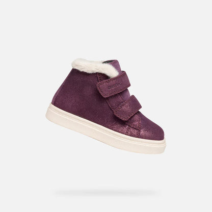 Geox B Nashik Violet Fur lined Waterproof Boots - Emmanuelle Marshall Children's Shoes