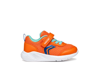 Geox B Sprintye Orange Royal Velcro kids Trainers