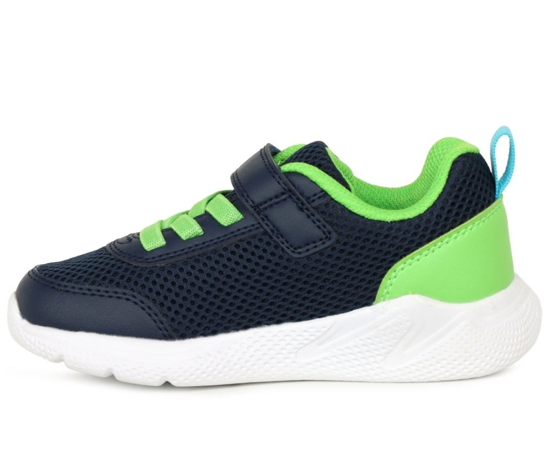 Geox J Sprintye Navy Lime Junior Trainers Emmanuelle Marshall Children's Shoes