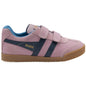 Gola Harrier Candy Navy Santorini Suede Kids Trainers - Emmanuelle Marshall Children's Shoes