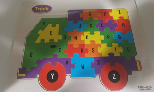 Wooden Truck Shaped Letters of the Alphabet