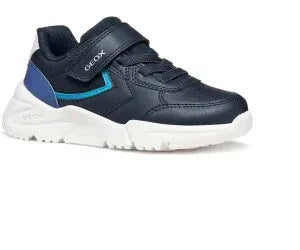Geox J Loftus Navy Royal Trainers - Emmanuelle Marshall Children's Shoes