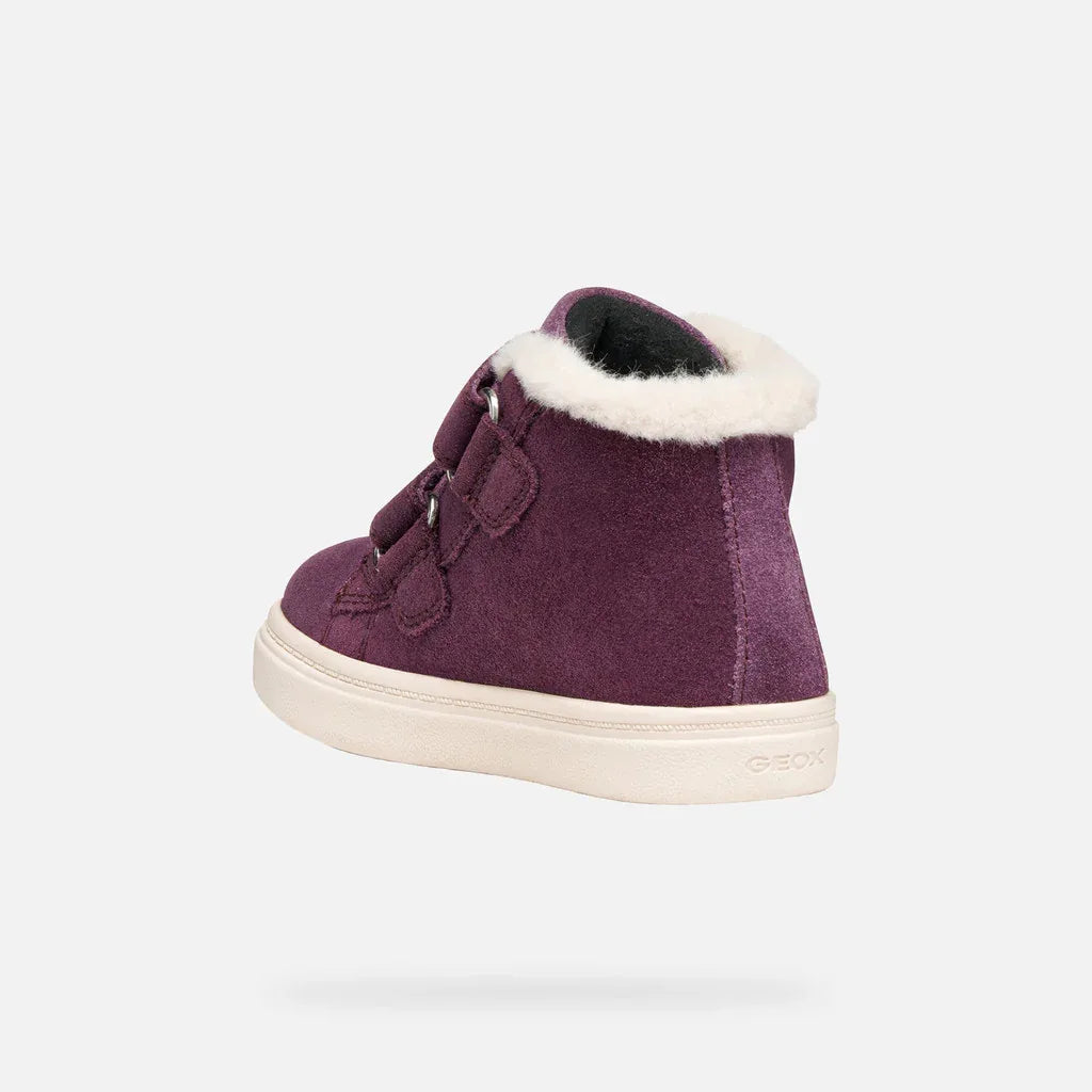 Geox B Nashik Violet Fur lined Waterproof Boots - Emmanuelle Marshall Children's Shoes