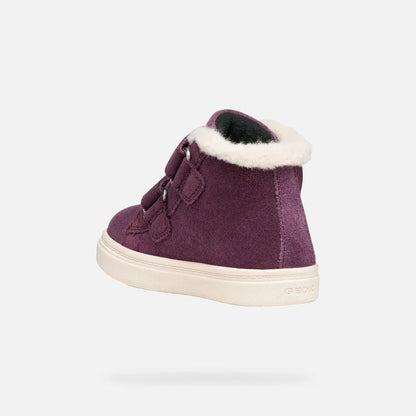 Geox B Nashik Violet Fur lined Waterproof Boots - Emmanuelle Marshall Children's Shoes