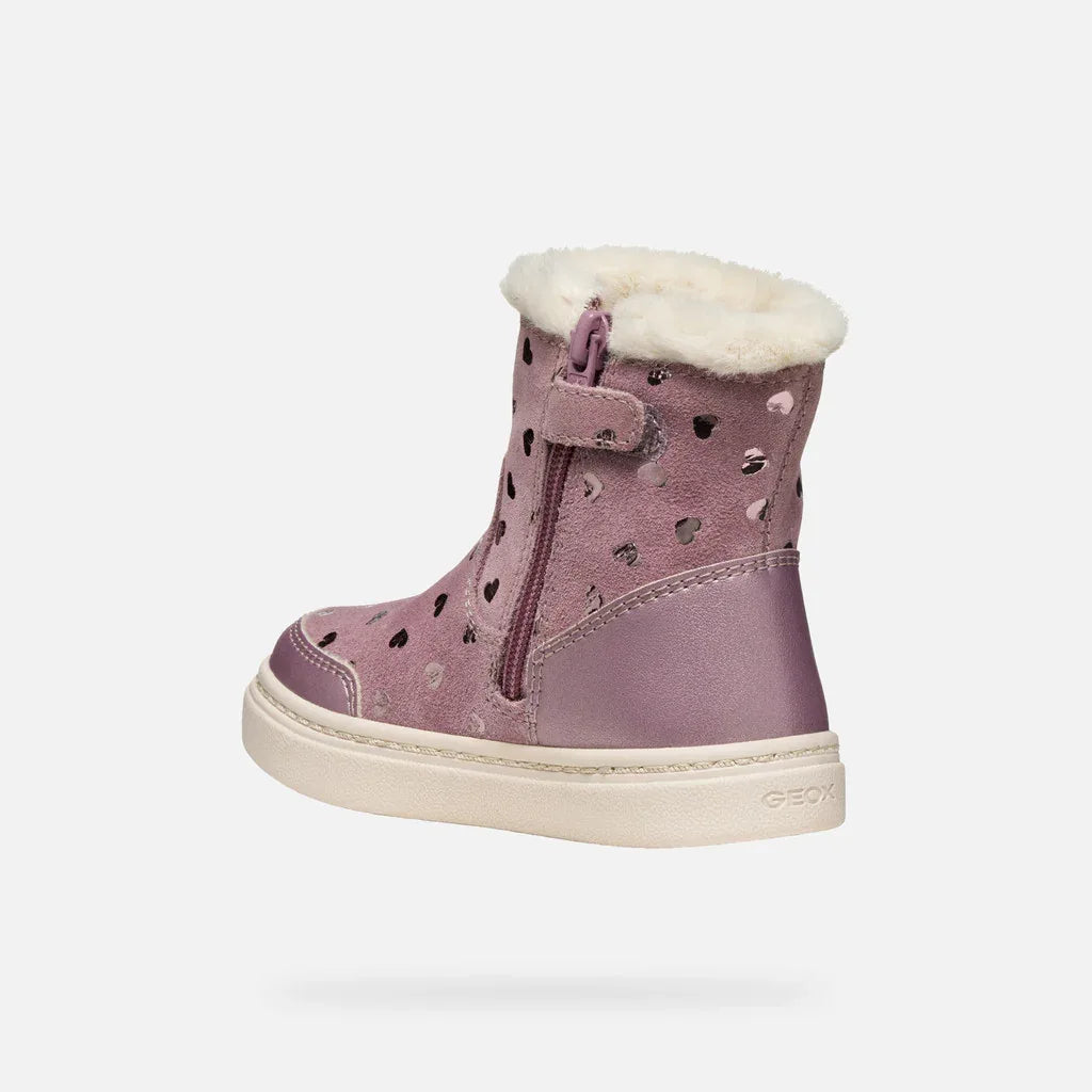 Geox B Nashik Rose Smoke High Boots - Emmanuelle Marshall Children's Shoes