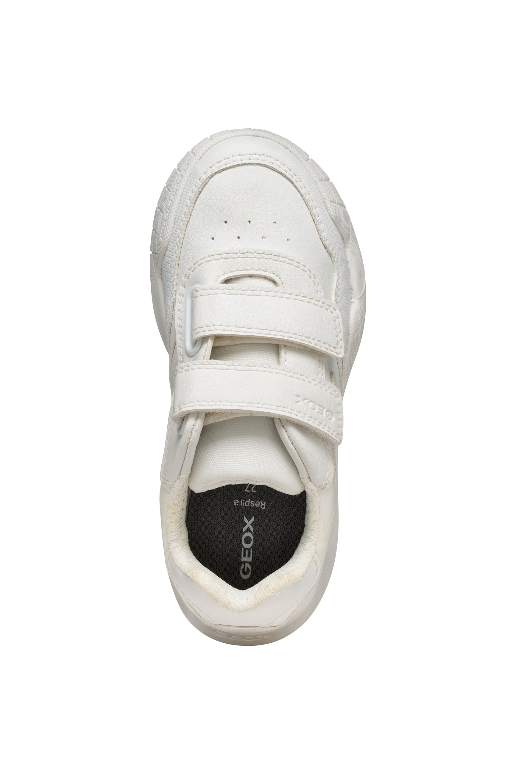 Geox J Ranne White Velcro Boys/Girls Trainers