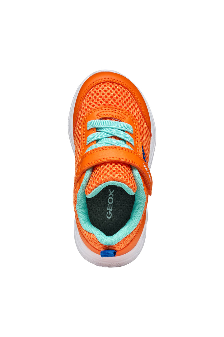 Geox B Sprintye Orange Royal Velcro kids Trainers