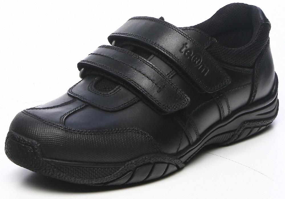  Term Chivers Leather Junior Black School Shoes