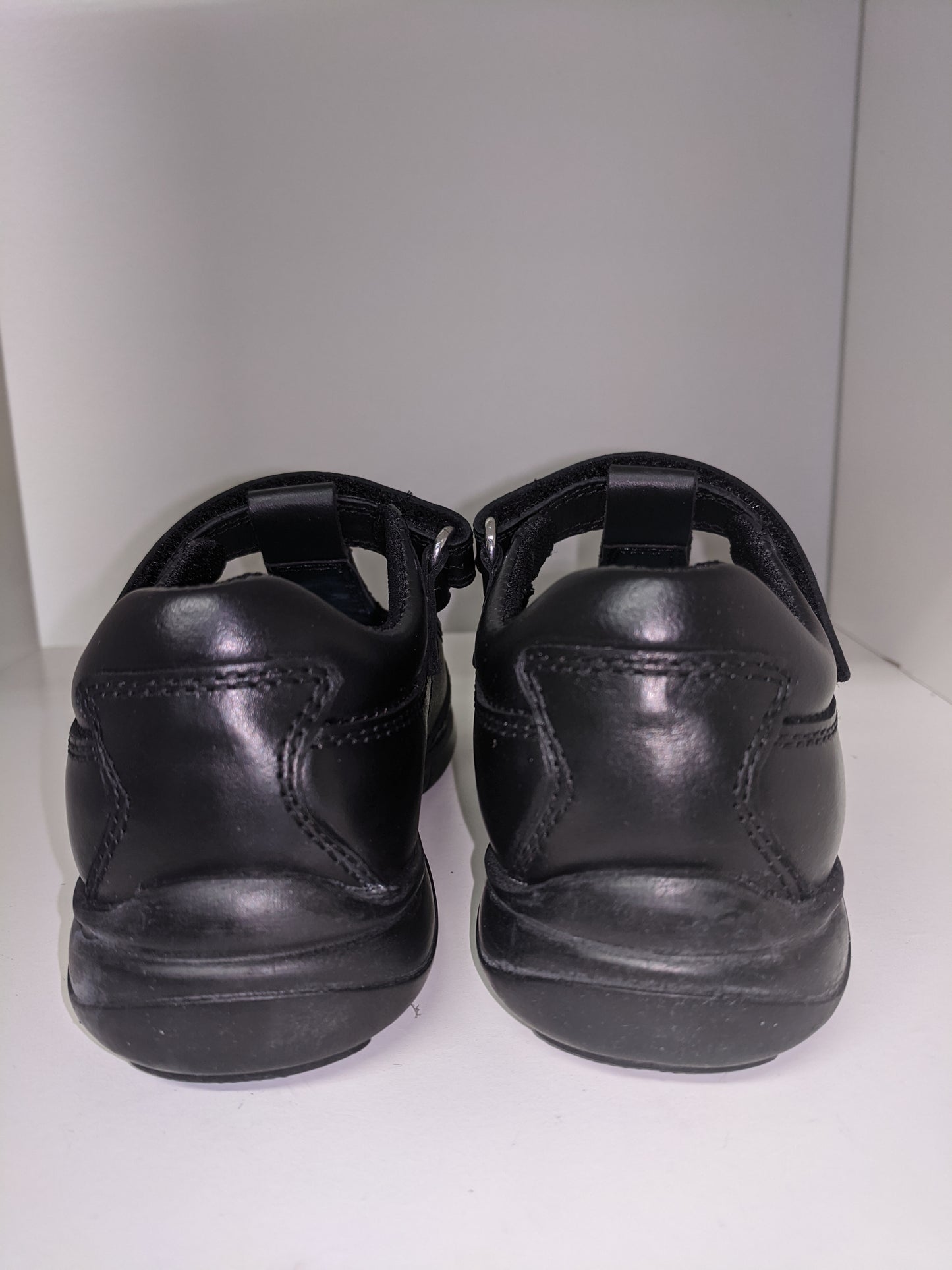 Term Janine Black Leather T Bar Shoes