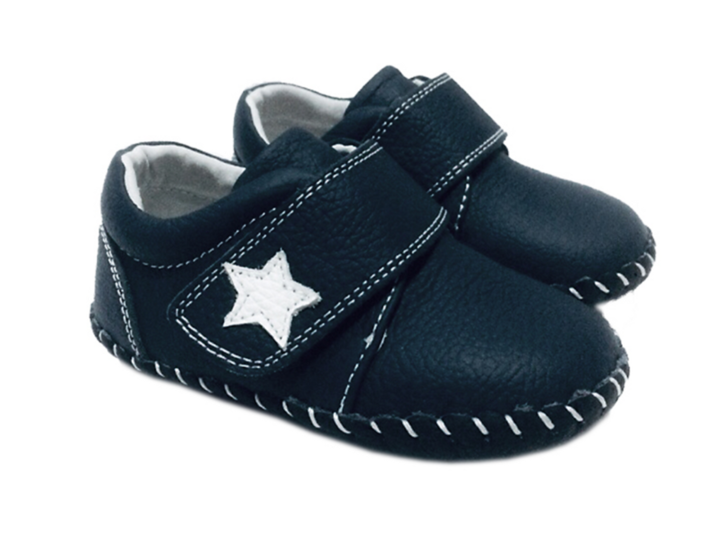 Little Chic Sky Navy Blue Baby Shoes