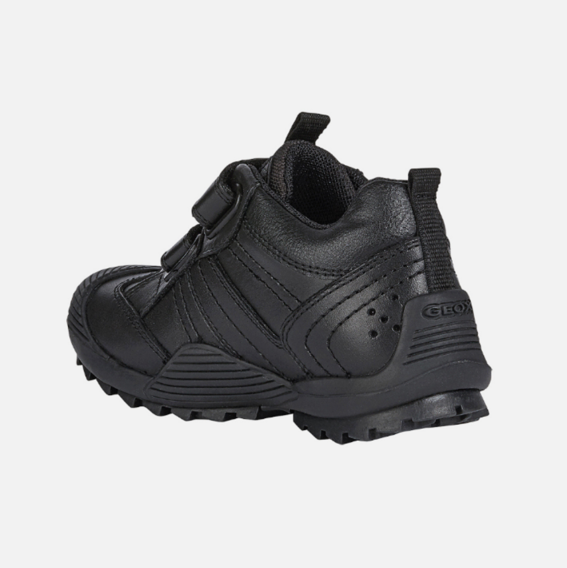 Geox J Savage A Leather School Shoes 9UK 27 Black Leather