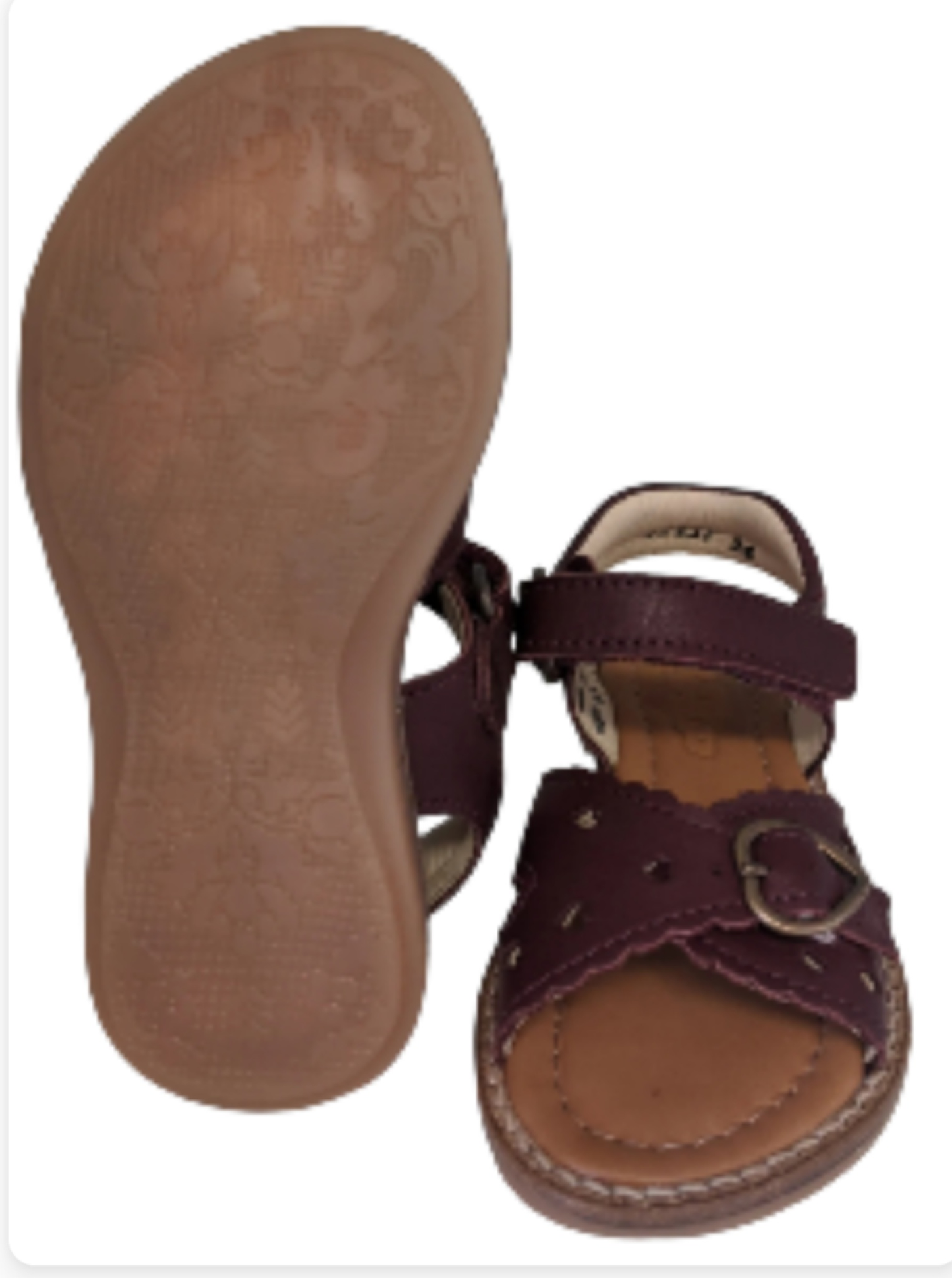 (Sale) Rap Eden Bordo Leather  Sandals