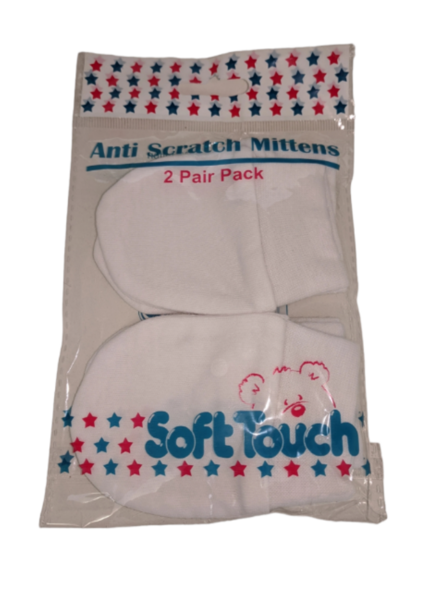 New Born White Baby Anti Scratch Mittens