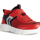 Geox J Aril  Red Black Trainers