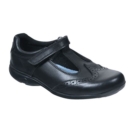 Term Janine T-Bar-Schuhe aus schwarzem Leder
